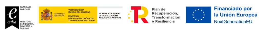 Logotipos de Enisa, Gobierno de España, Plan de Recuperación y financiación por la Unión Europea.